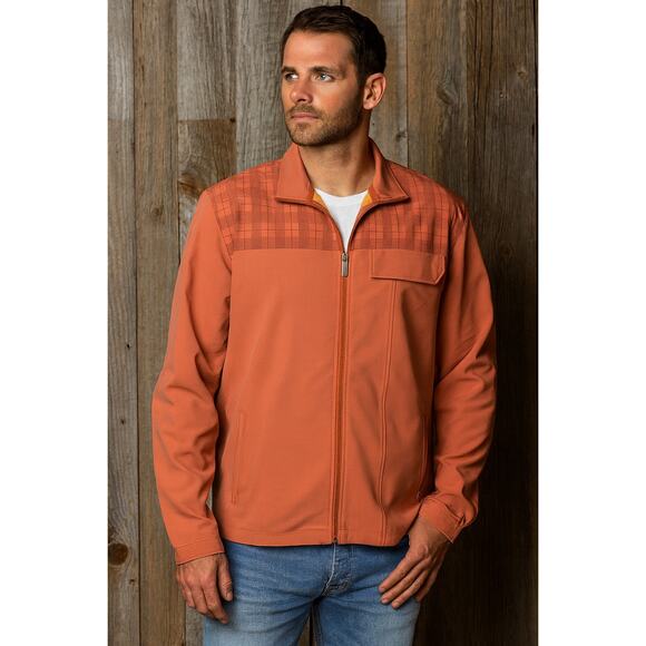Hollas XFC wind water resistant golf jacket zip pockets orange performance L - Picture 1 of 9